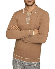 REISS Lanark Long-Sleeve Pique Polo Shirt  Men - Bloomingdale s at Bloomingdales